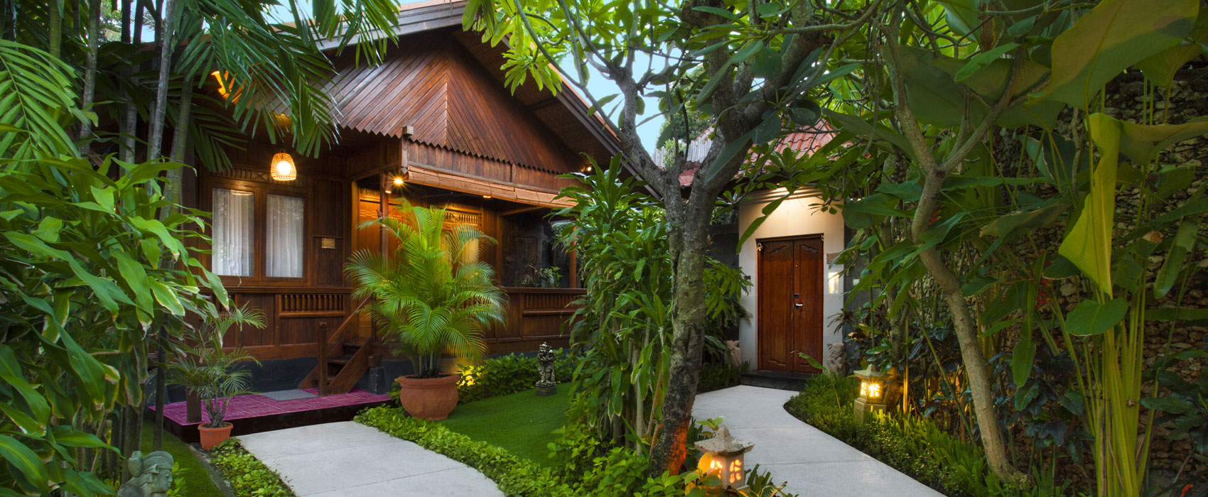 Exterior of the Kanti One Bedroom Garden Villa at Astagina Resort.
