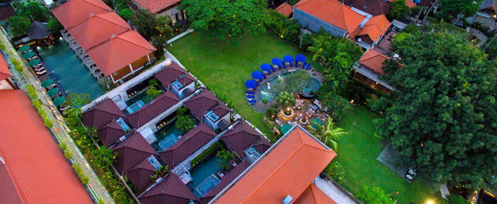 Aerial drone view of Astagina Resort & Spa