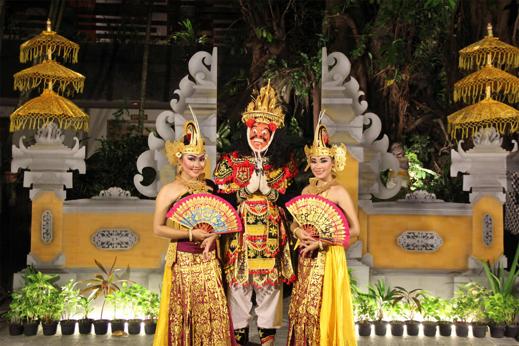 Traditional Balinese dance performance at Astagina Resort.