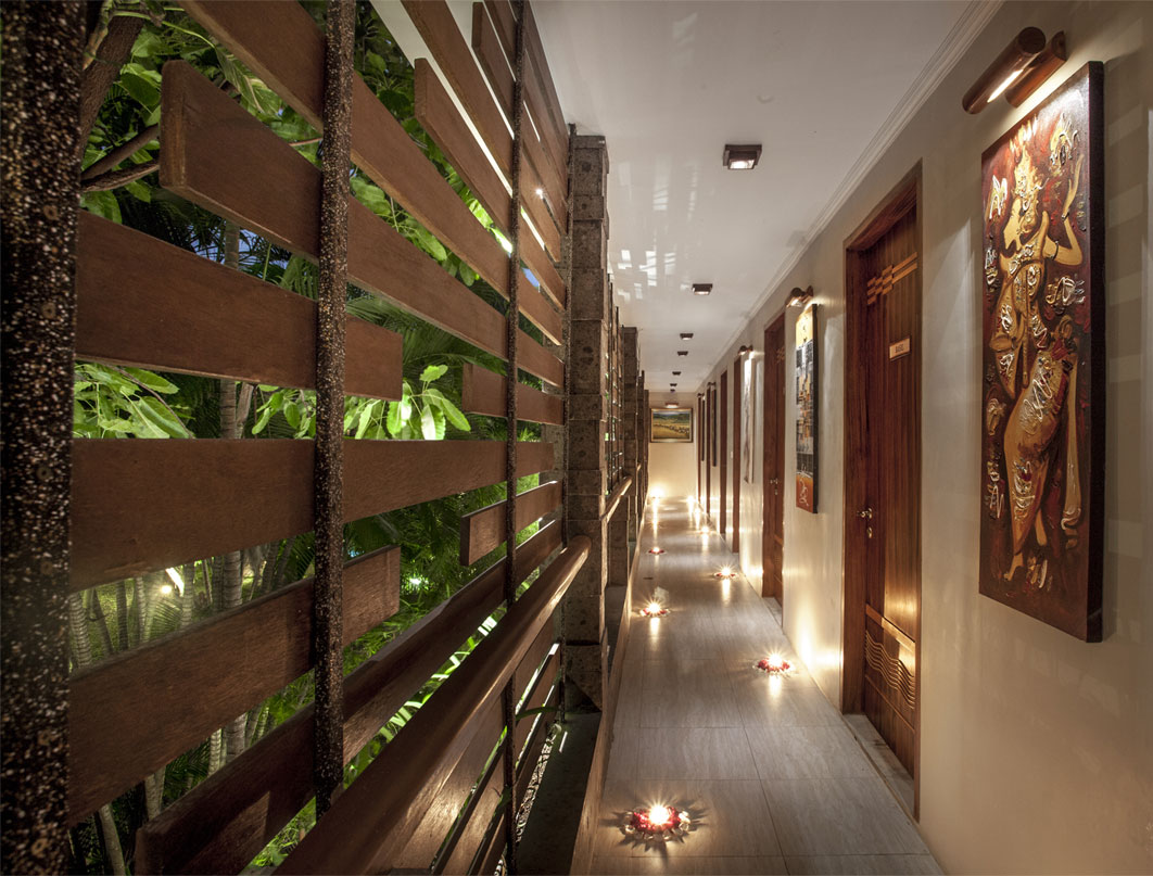 Elegant resort hallway at Astagina Resort