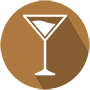 Exclusive drink or bar service icon.