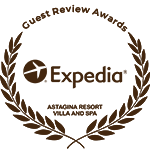 An Expedia Guest Review Award received by the Astagina Resort