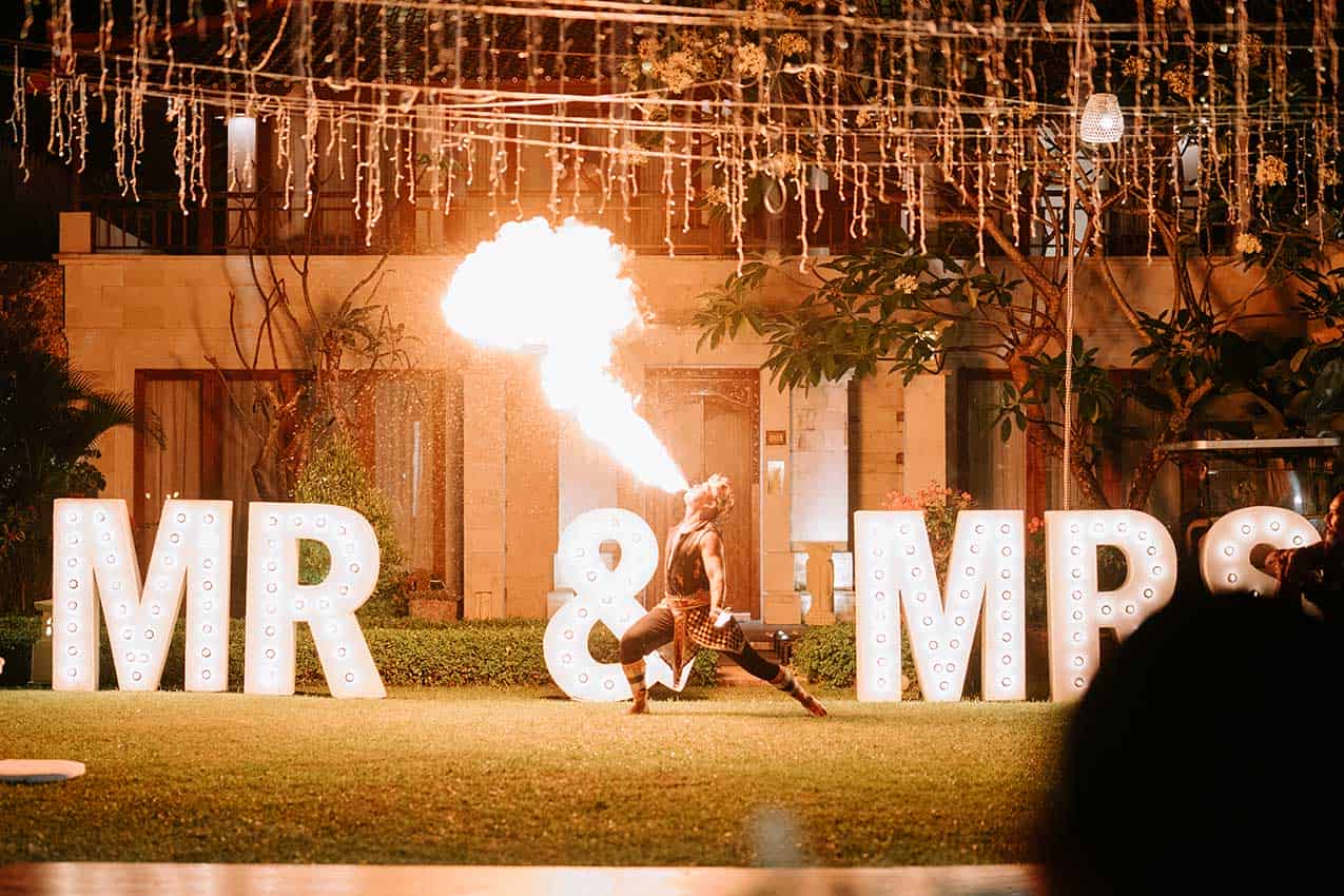 Fire dance performance